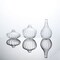 3 pcs Round Ribbed Glass FLOWER VASES Centerpieces